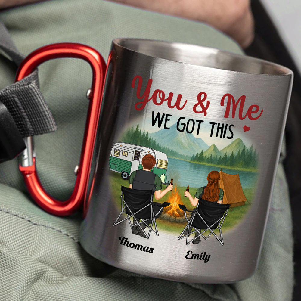 Custom Anniversary Keepsake Gifts For Couple • We Got This - Personalized Carabiner Mug