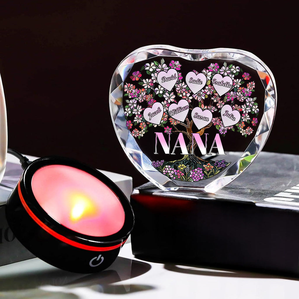 Nana Is The Best - Personalized Crystal Led Light
