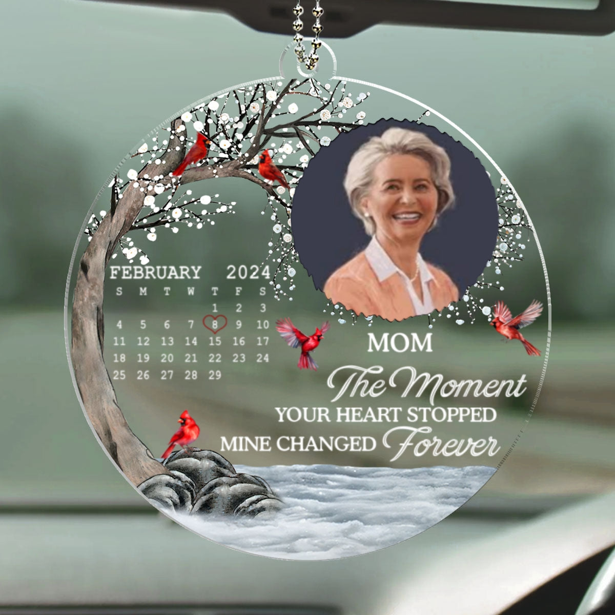 My Heart Changed Forever - Personalized Car Ornament