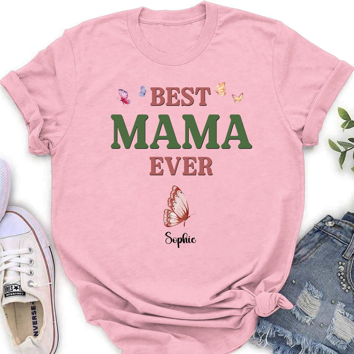 Custom Mother's Day Gift for Mom & Grandma • A Mom Blooms Like A Butterfly - Personalized Shirt