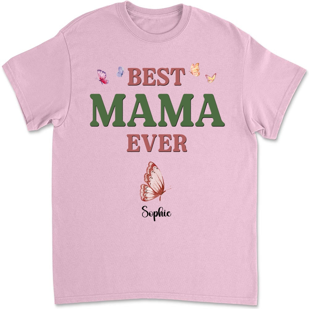Custom Mother's Day Gift for Mom & Grandma • A Mom Blooms Like A Butterfly - Personalized Shirt