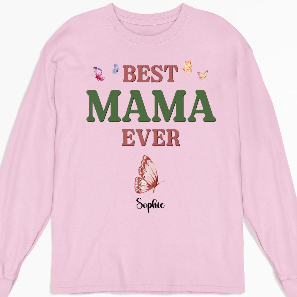 Custom Mother's Day Gift for Mom & Grandma • A Mom Blooms Like A Butterfly - Personalized Shirt