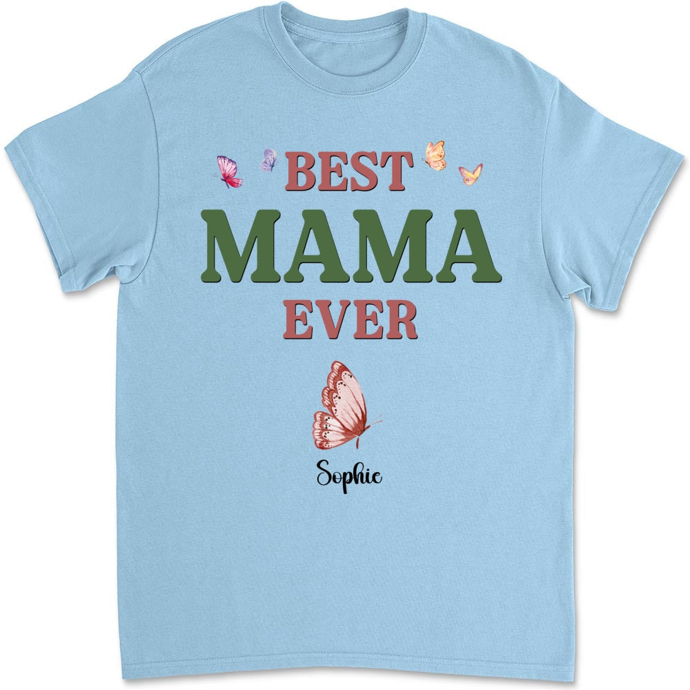 Custom Mother's Day Gift for Mom & Grandma • A Mom Blooms Like A Butterfly - Personalized Shirt
