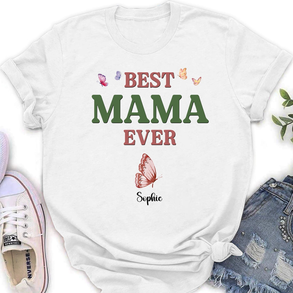 Custom Mother's Day Gift for Mom & Grandma • A Mom Blooms Like A Butterfly - Personalized Shirt