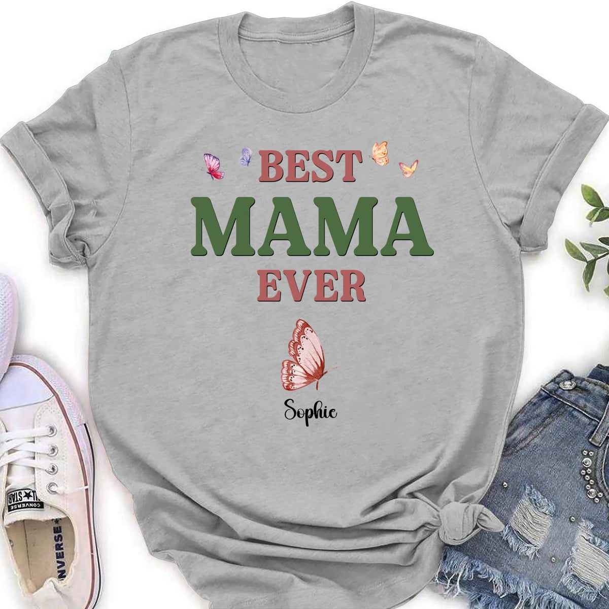 Custom Mother's Day Gift for Mom & Grandma • A Mom Blooms Like A Butterfly - Personalized Shirt