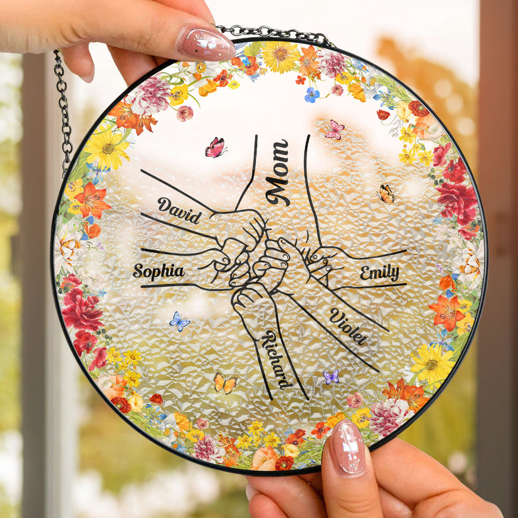 Custom Name Hanging Decor for Mom Daughter, Mother's Day Gifts • Mom You Are My Everything - Personalized Window Hanging Suncatcher