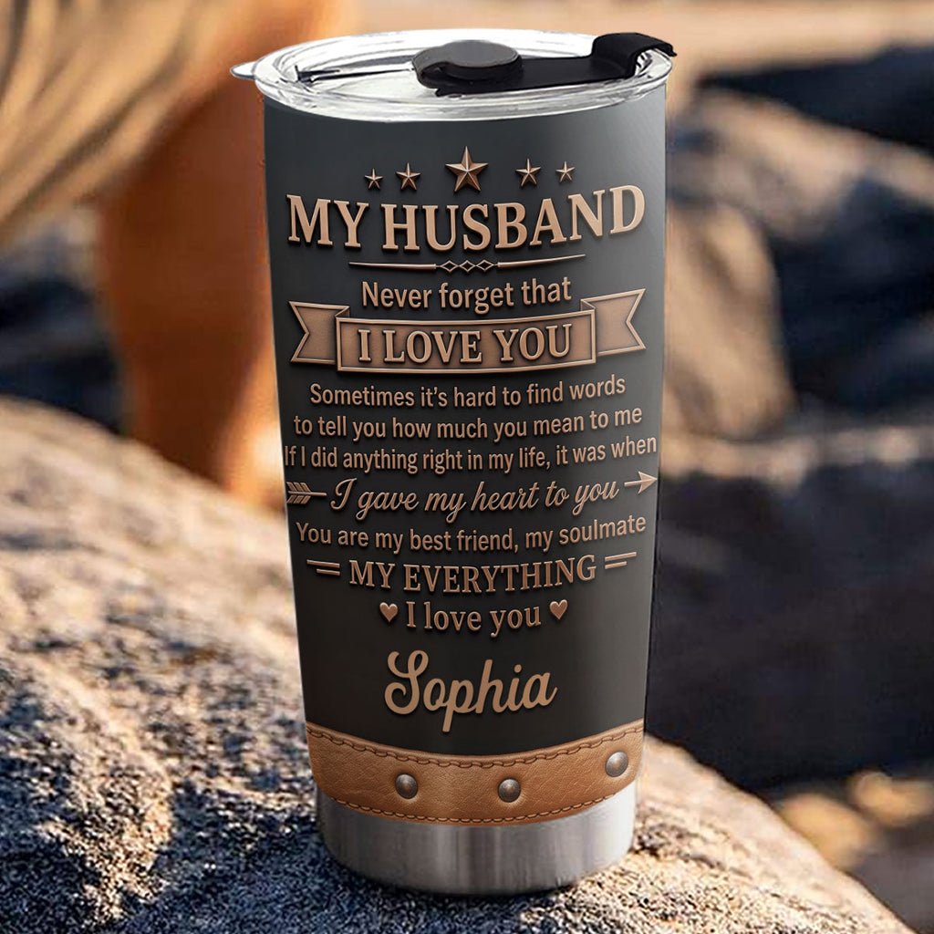 Custom Christmas Anniversary Gifts For Husband • Bound Together - Personalized 3D Inflated Effect Tumbler