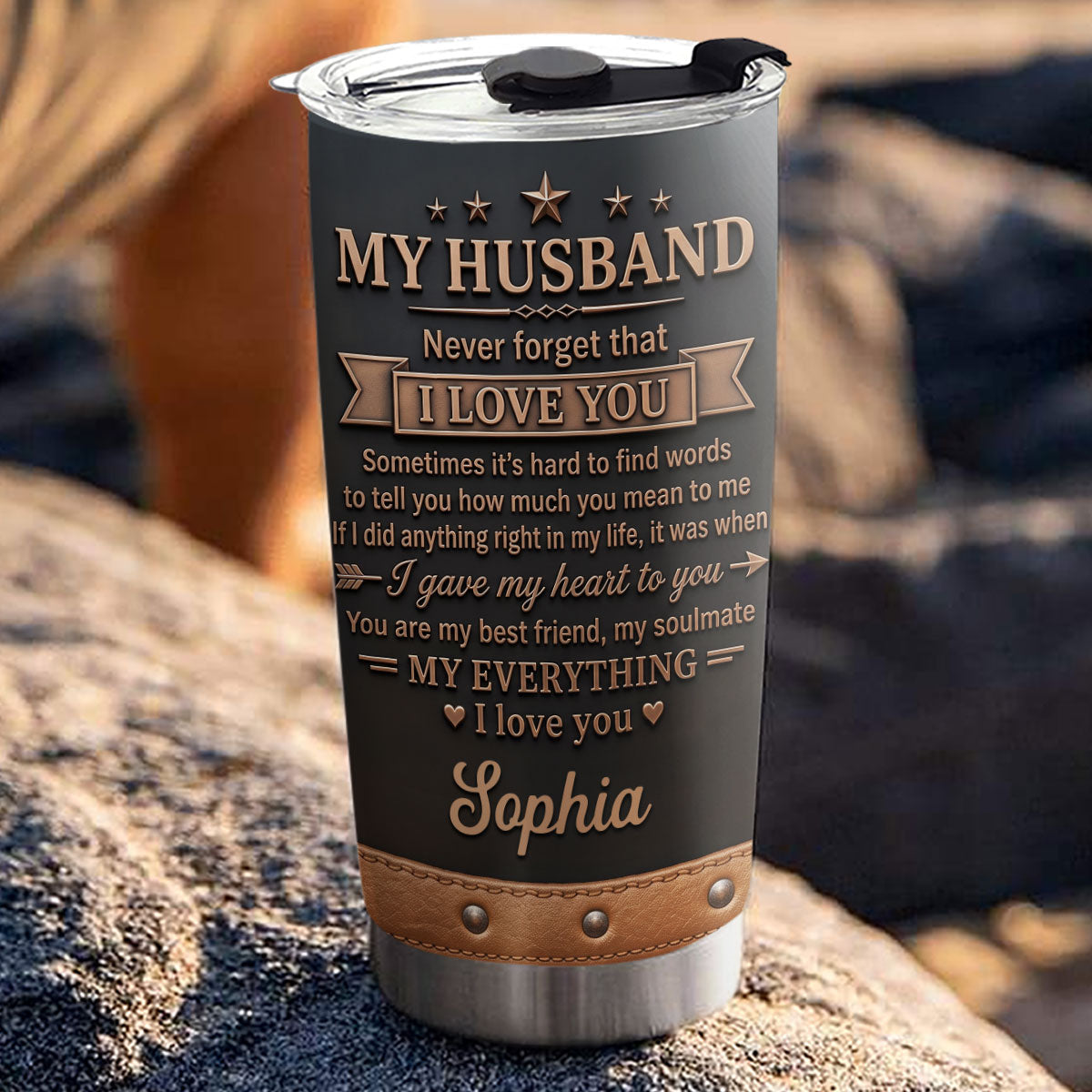 Custom Christmas Anniversary Gifts For Husband • Bound Together - Personalized 3D Inflated Effect Tumbler