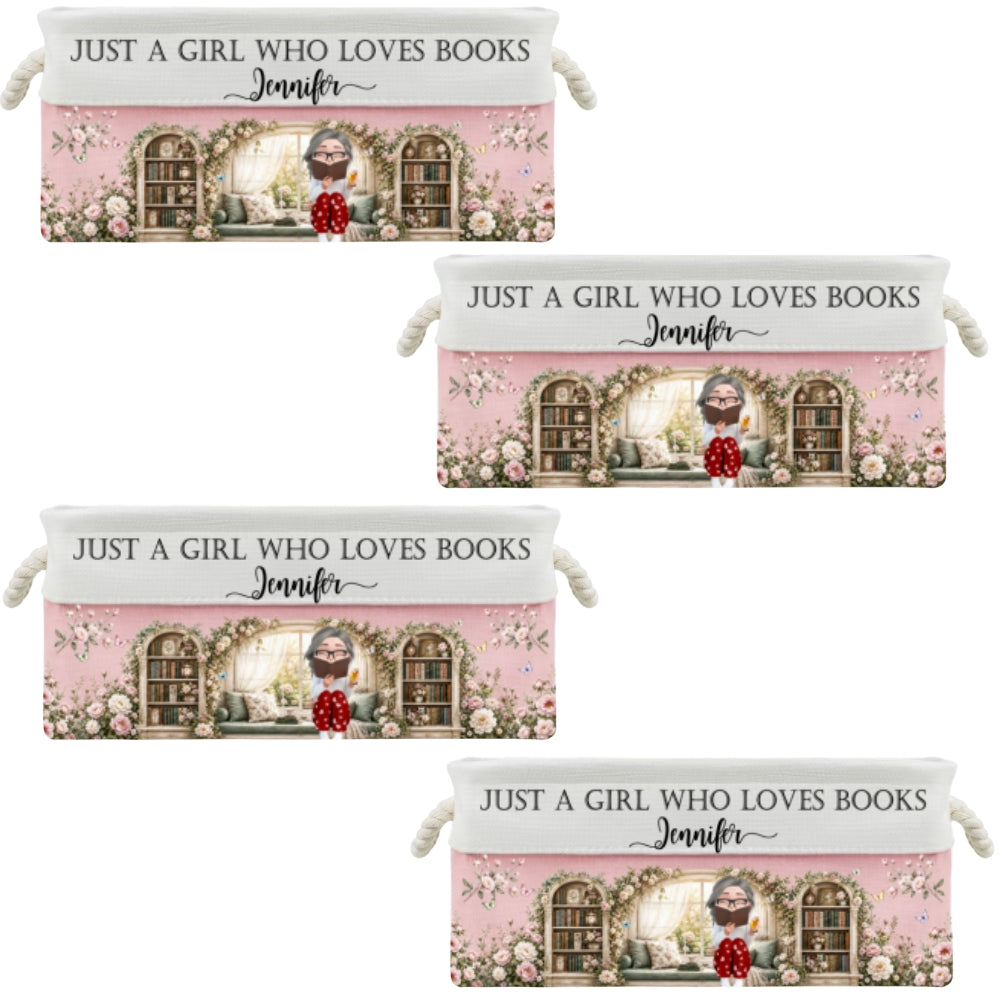 Books Are My Happy Place - Personalized Storage Basket