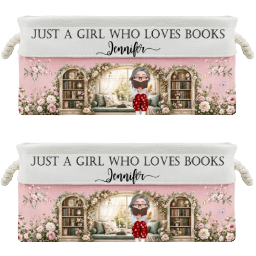 Books Are My Happy Place - Personalized Storage Basket