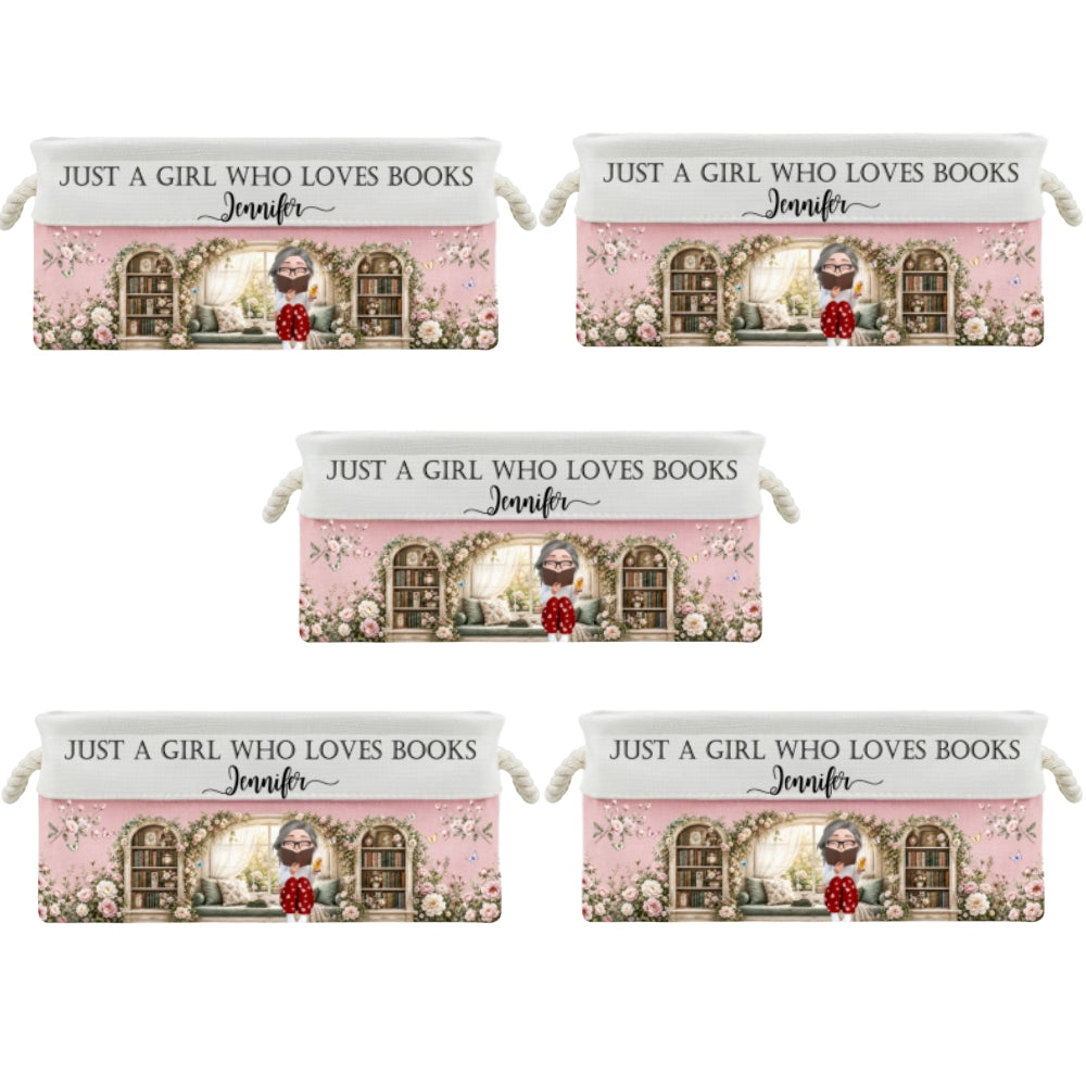 Books Are My Happy Place - Personalized Storage Basket