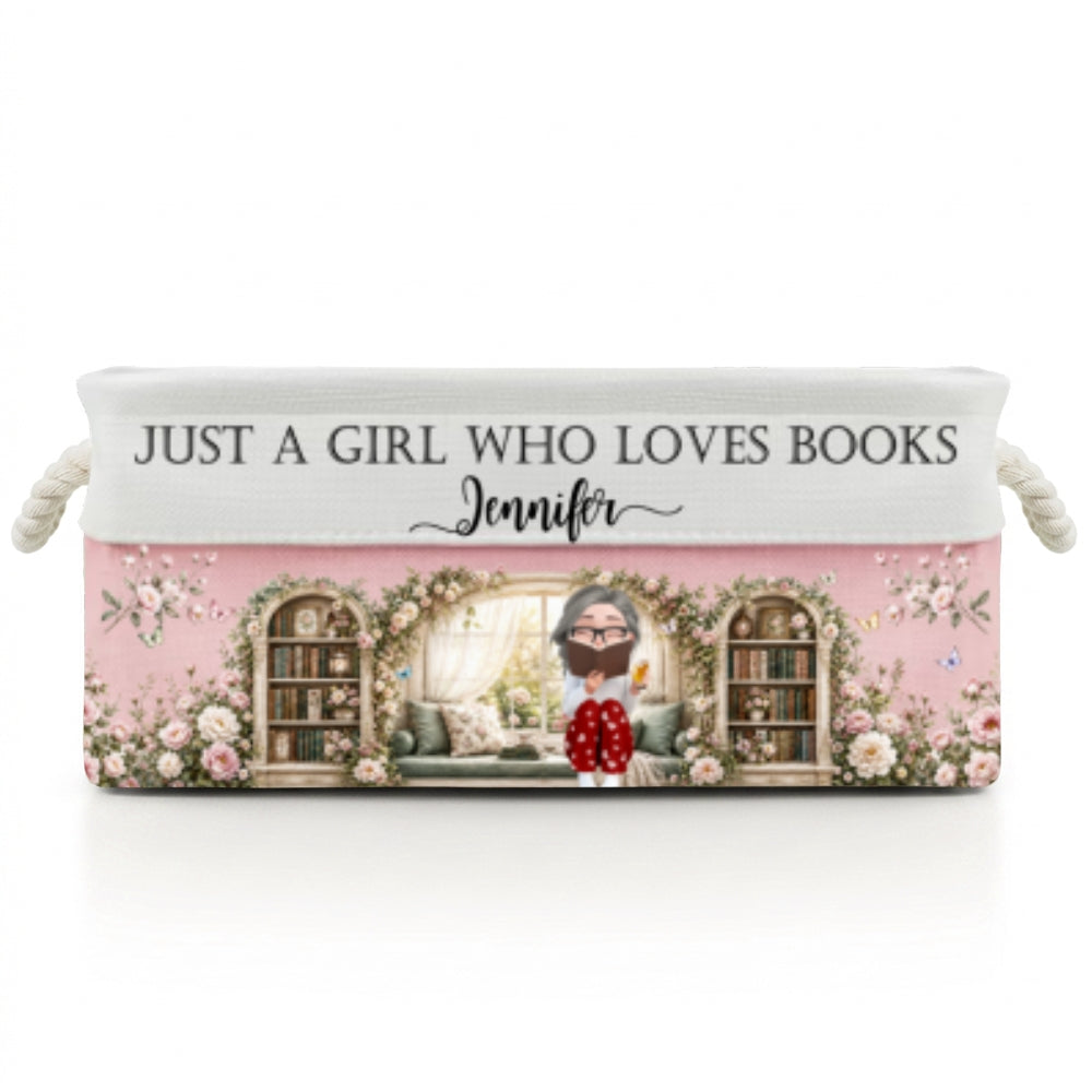 Books Are My Happy Place - Personalized Storage Basket