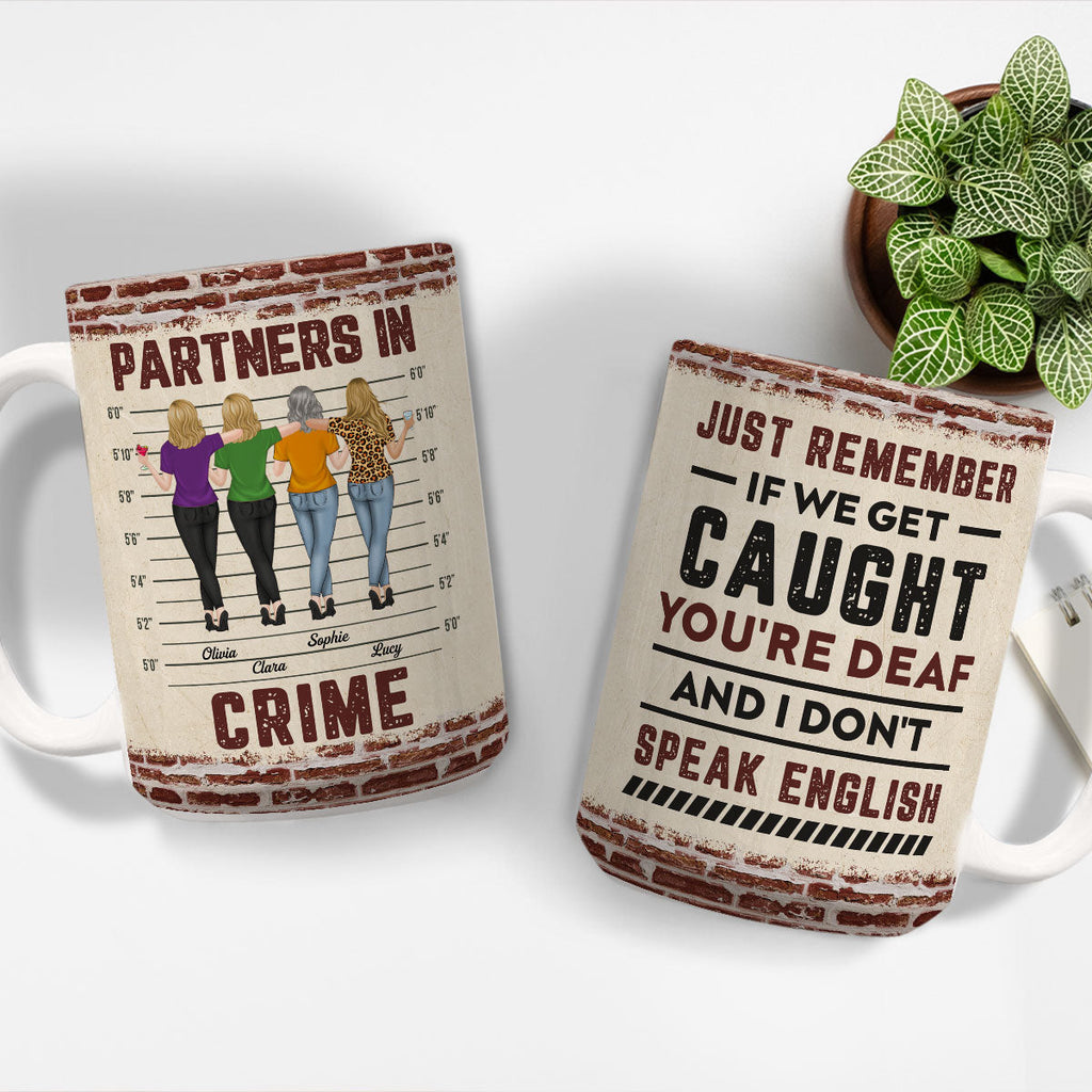 Custom Best Friend, Christmas & Birthday Friendship Keepsake Gift • If We Get Caught Bestie - Personalized Coffee Mug