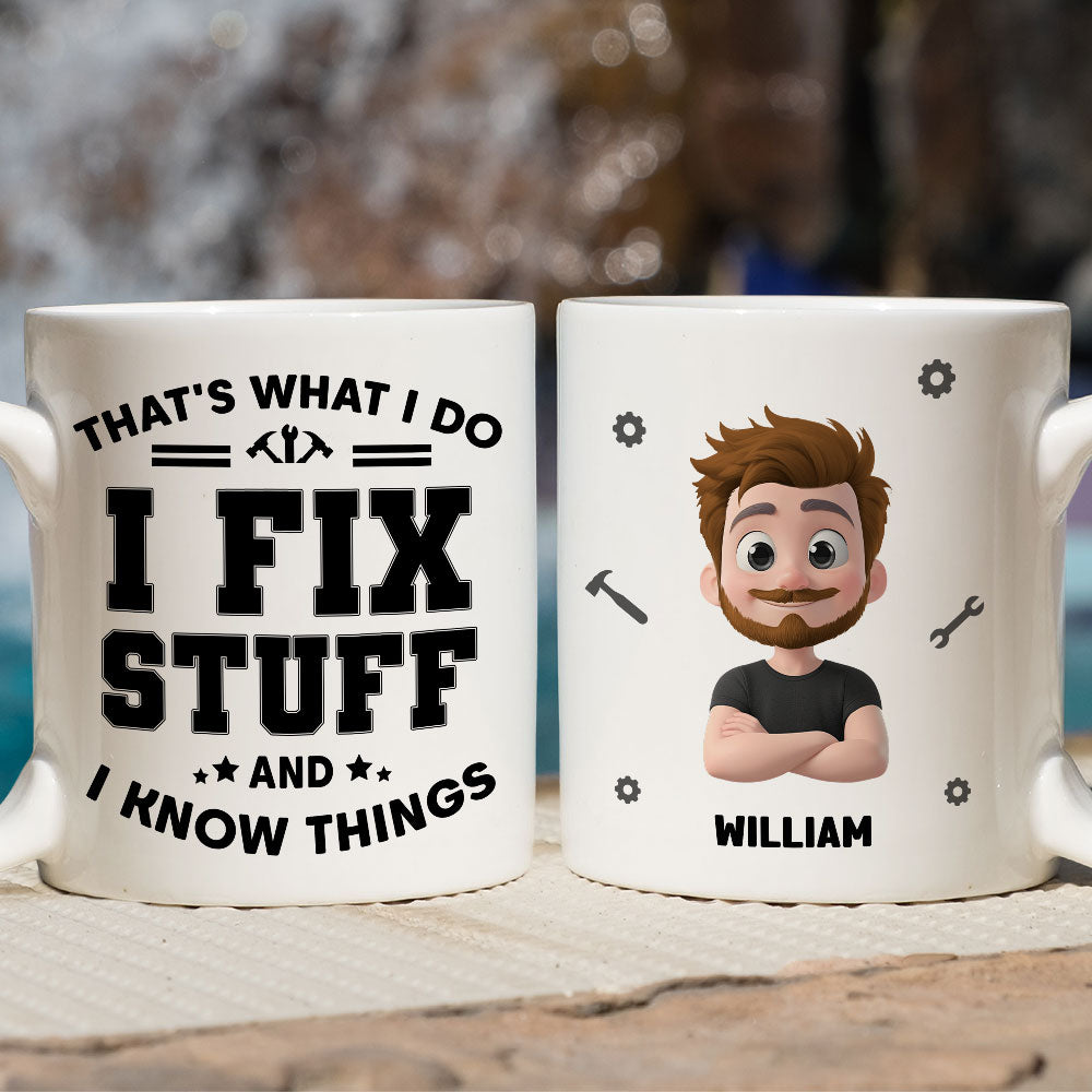 Custom Father's Day, Special Gift for Dad & Grandpa • What I Do - Personalized Coffee Mug
