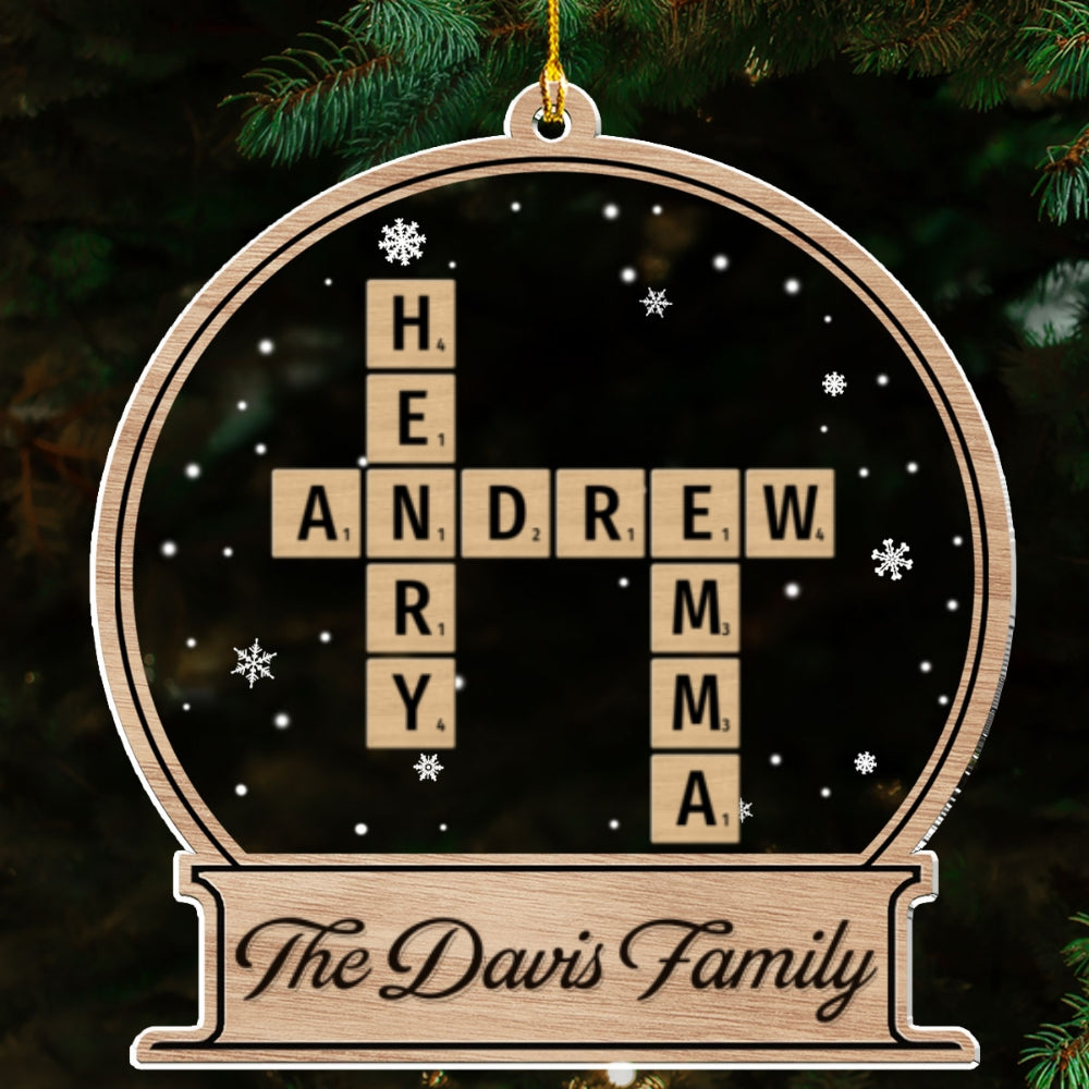 Custom Family Ornament, Christmas Gift for Family Members •  At Christmas, All Roads Lead Home - Personalized Acrylic Ornament