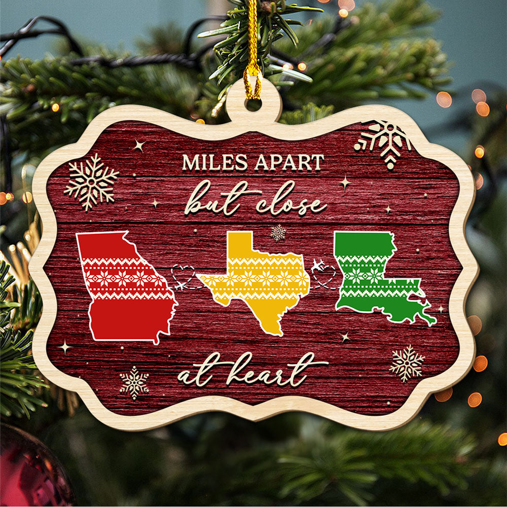 Custom Keepsake Christmas Ornament •  Home Is Where - Personalized Wood Ornament