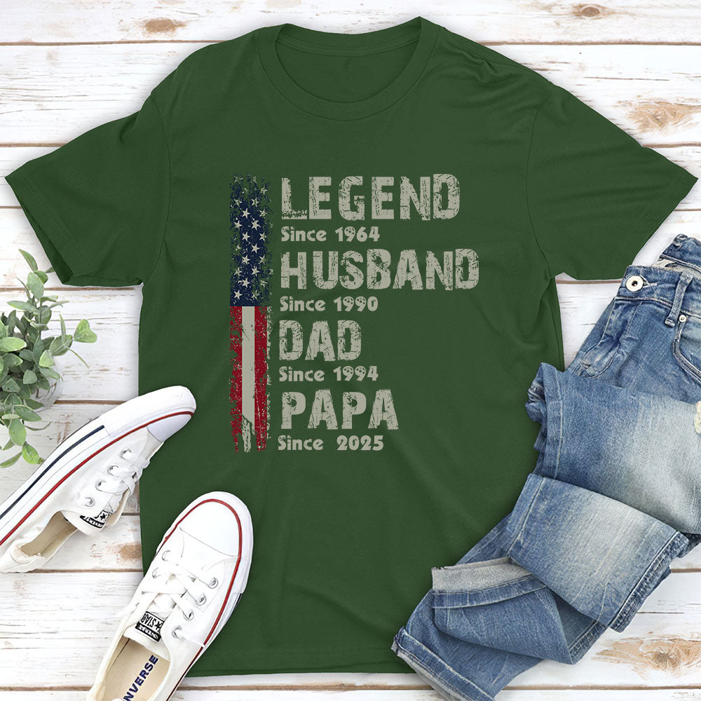Custom Father's Day, Special Gift for Dad & Grandpa • Legend Husband Dad - Personalized Shirt