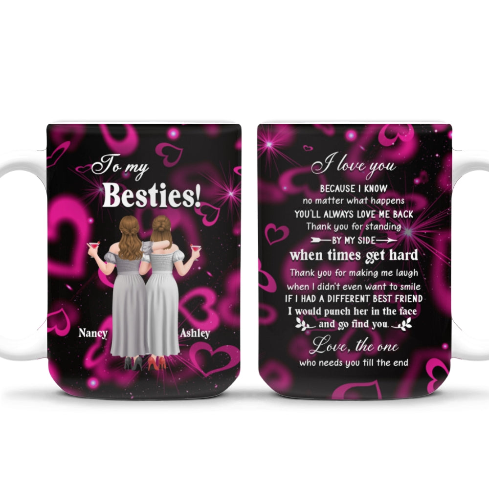Custom Best Friend, Christmas & Birthday Friendship Keepsake Gift • Friendship That Never Leaves - Personalized Coffee Mug