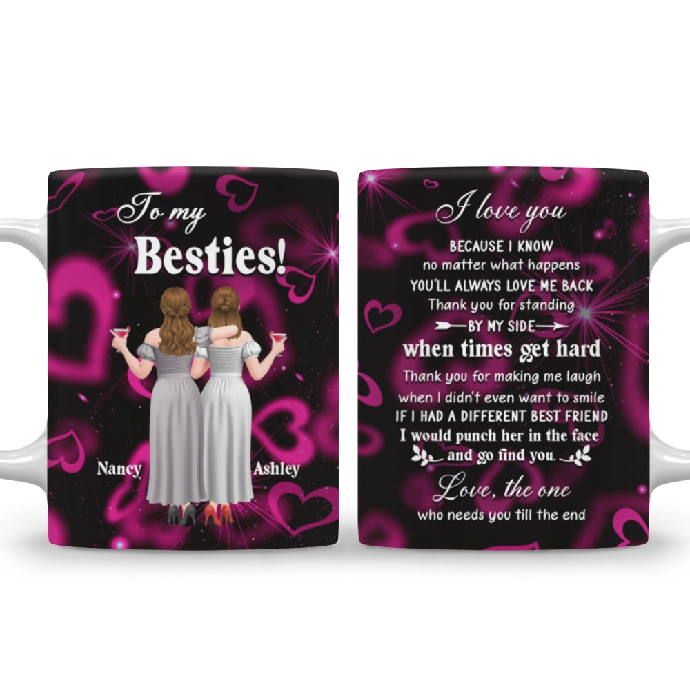 Custom Best Friend, Christmas & Birthday Friendship Keepsake Gift • Friendship That Never Leaves - Personalized Coffee Mug