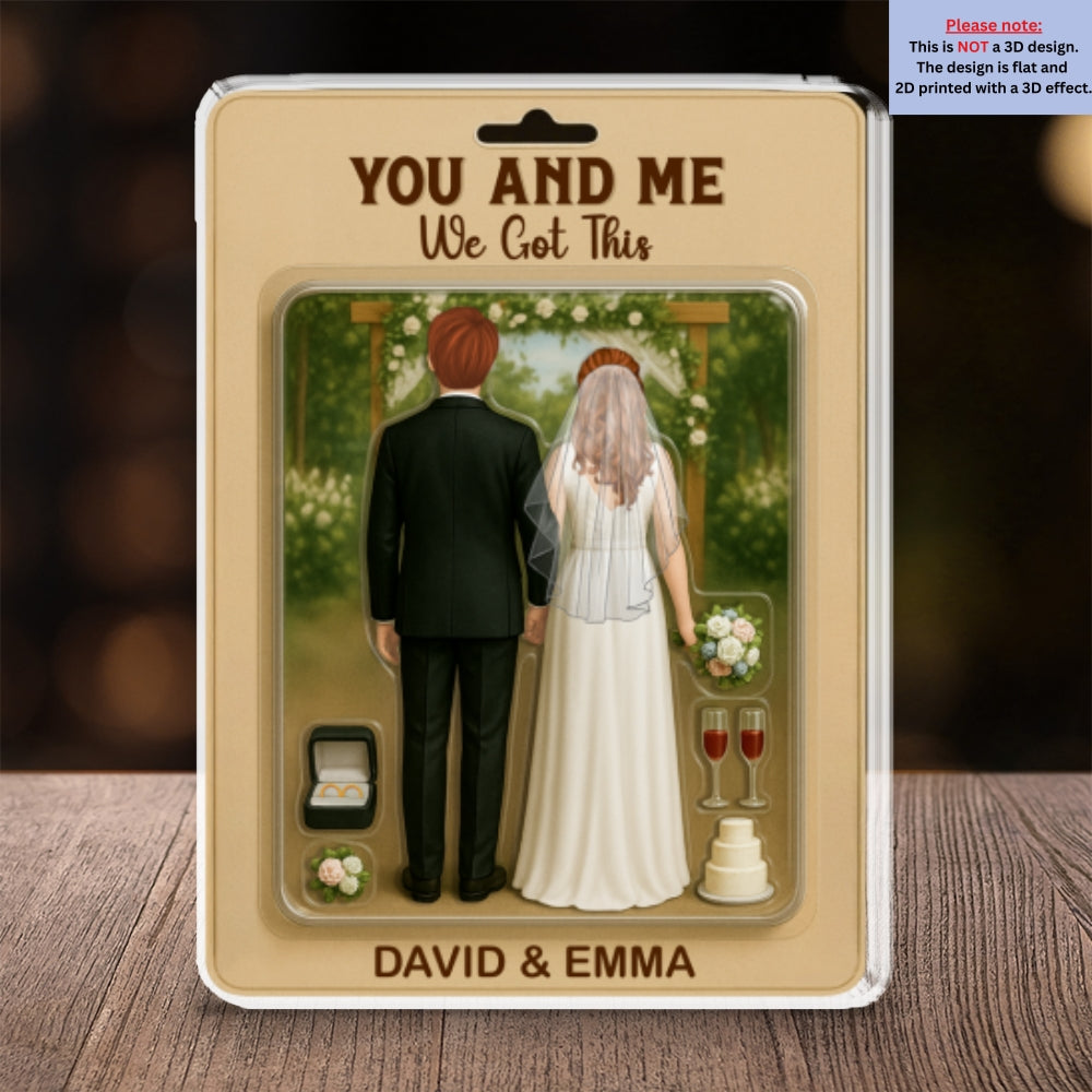 Custom Decor for Husband, Gift for Him • Together Forever Figure - Personalized Acrylic Plaque
