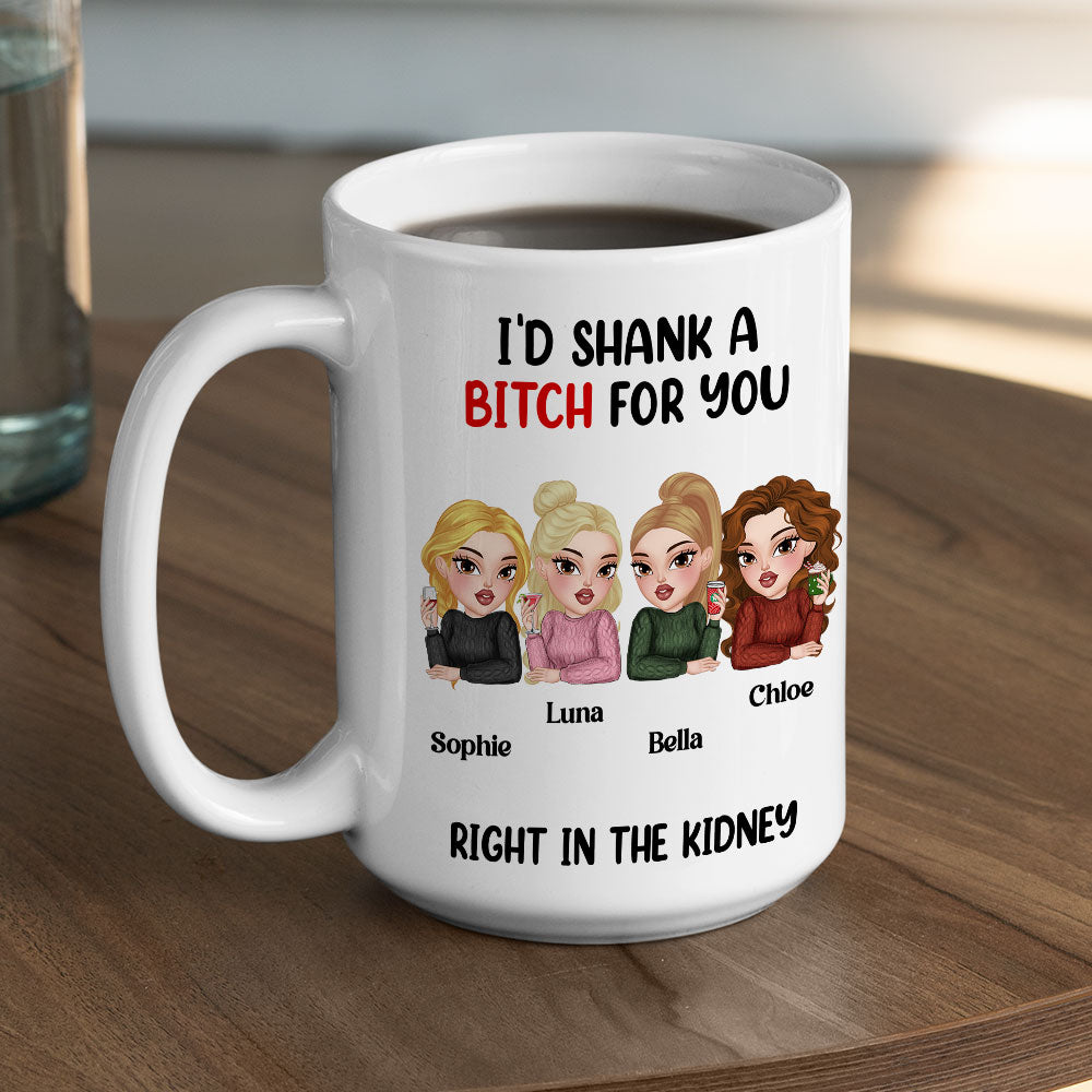 Custom Best Friend, Christmas & Birthday Friendship Keepsake Gift • Shank For You - Personalized Coffee Mug
