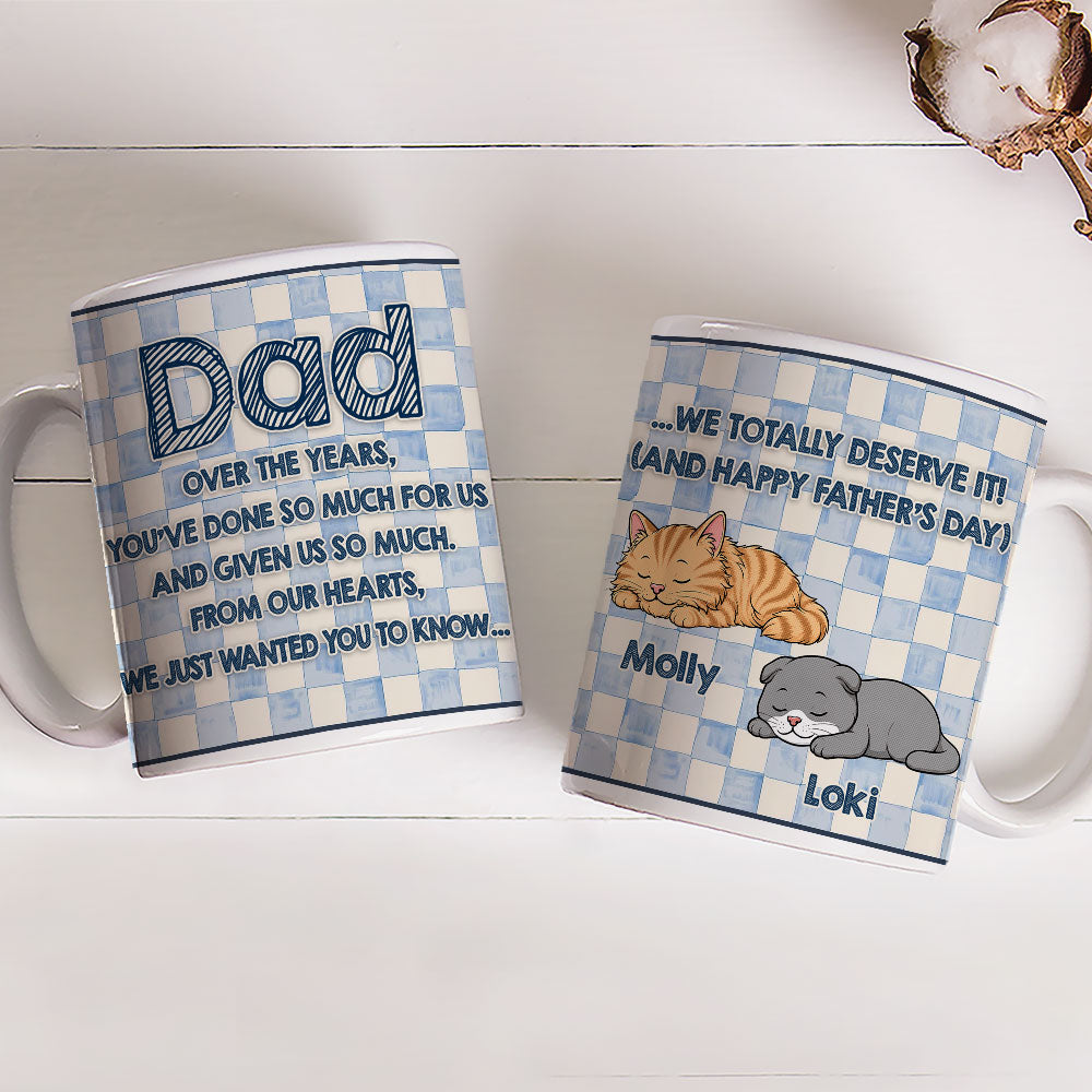 Custom Christmas & Birthday Keepsake Gift • Surprise Dad You Got Us - Personalized Coffee Mug