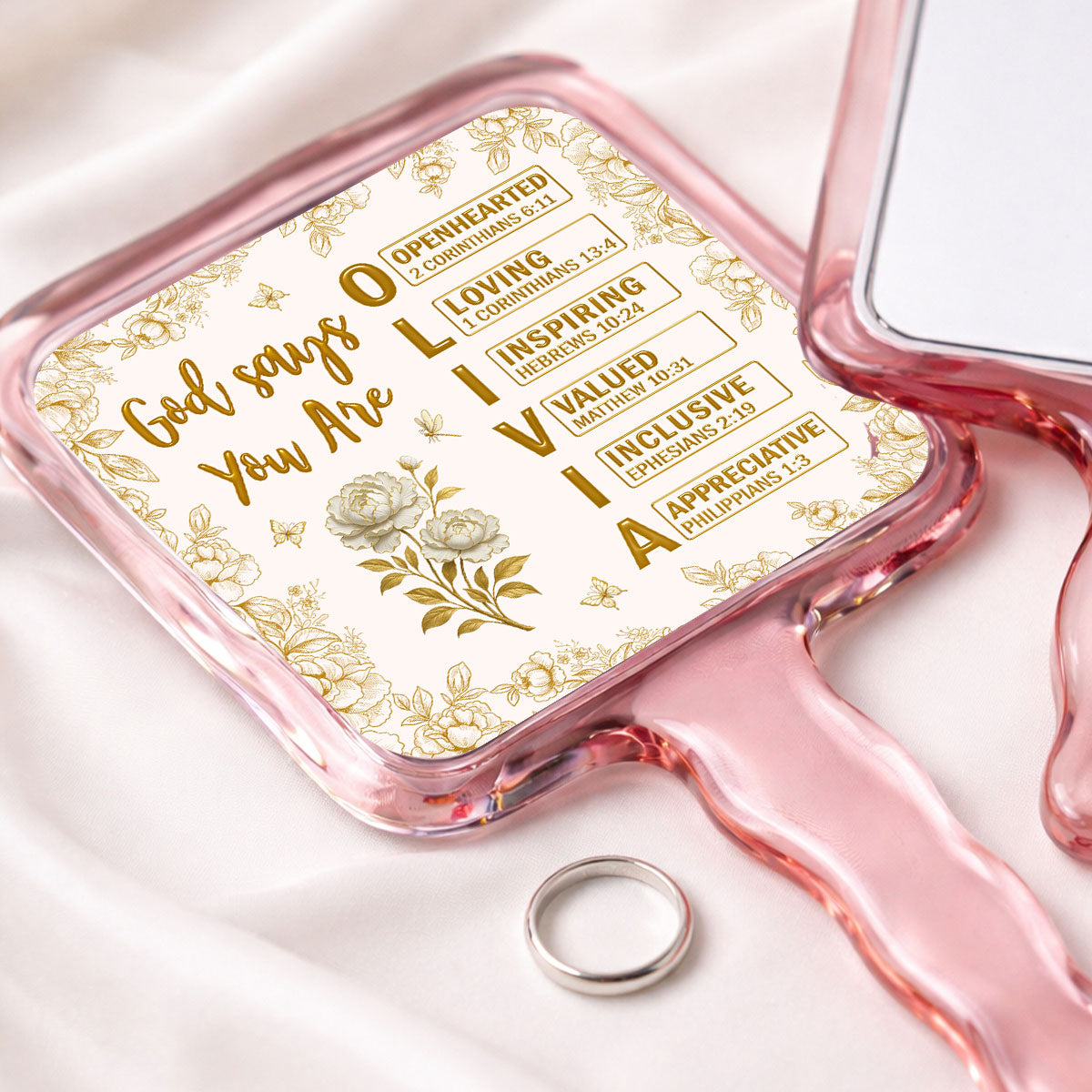 God Says You Are Bible - Personalized Handheld Mirror