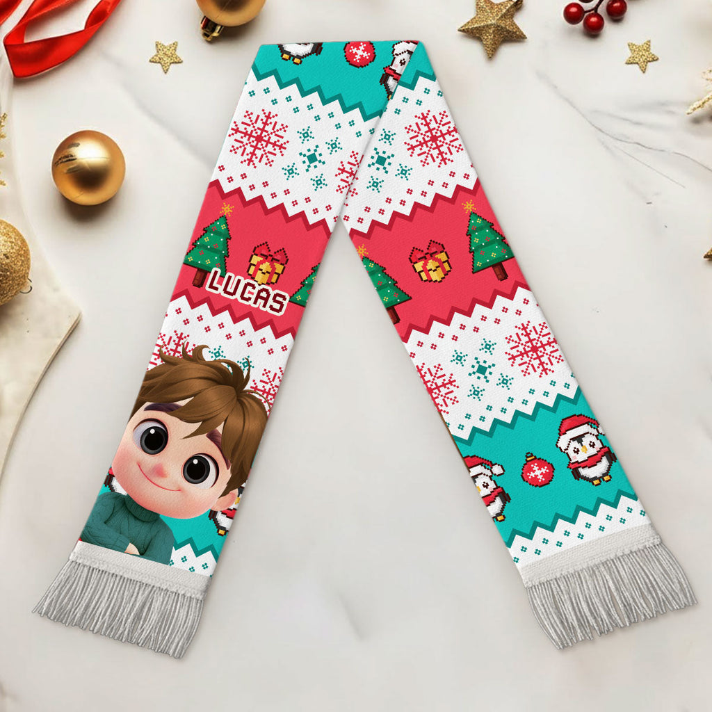 Cute Christmas Character - Personalized Scarf