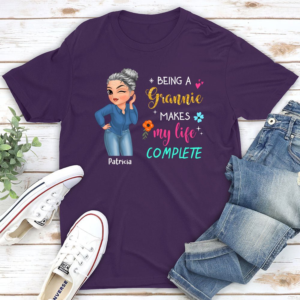 Custom Christmas & Birthday Gift for Grandma • Makes My Life Complete - Personalized Unisex T-shirt