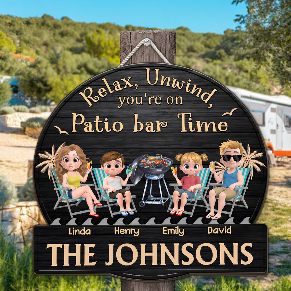 Custom Home & Wall Decor, Birthday & Christmas Gift • Patio Season Is On - Personalized Wood Sign