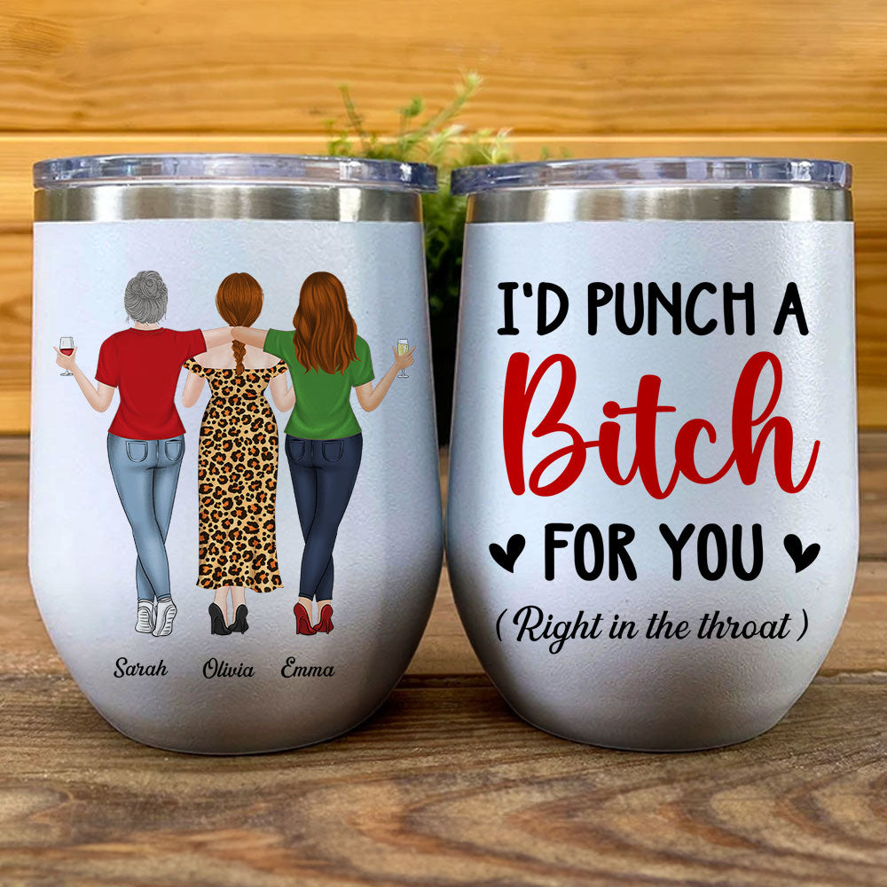 Custom Christmas Birthday Gifts For Best Friend • Right There - Personalized Wine Tumbler