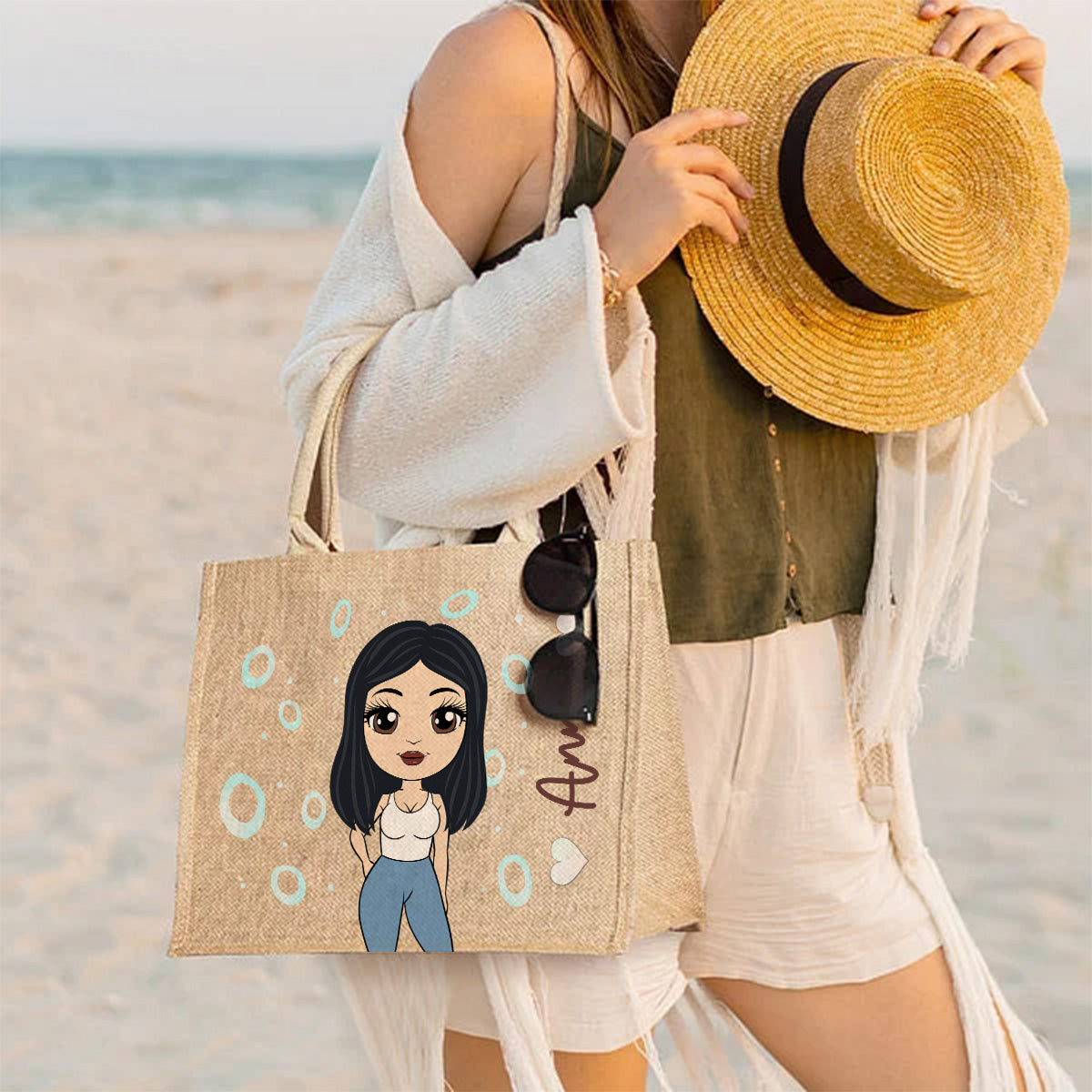 My Adorable - Personalized Jute Tote Bag