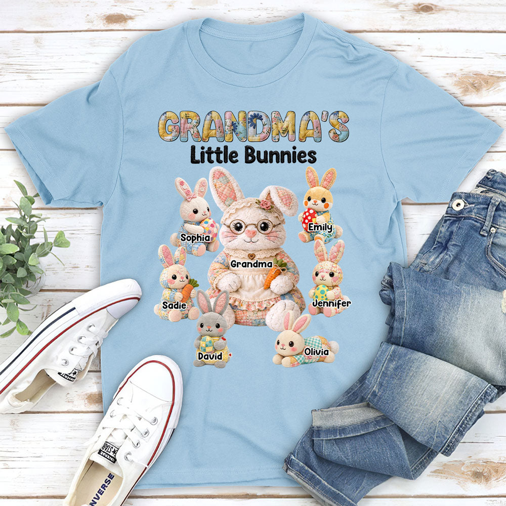 Custom Christmas & Birthday Gift for Grandma • Grandma Bunny Garden - Personalized Shirt