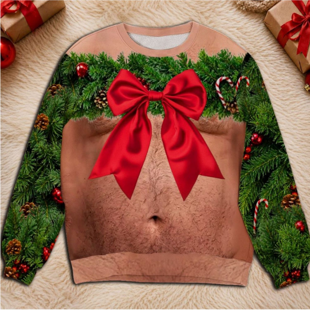 Custom Funny Ugly Sweatshirt, Couple Christmas Gift • Ugly Christmas - Personalized All-Over-Print Sweatshirt