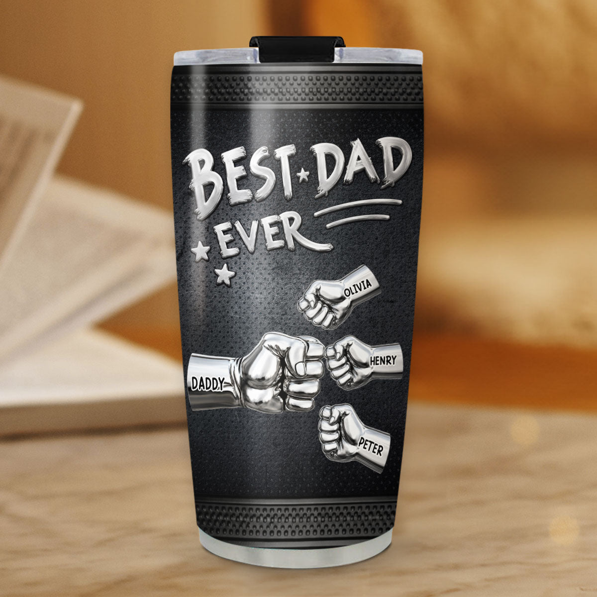 Custom Father's Day Birthday Gifts For Dad • Best Dad New Style - Personalized 3D Inflated Effect Tumbler