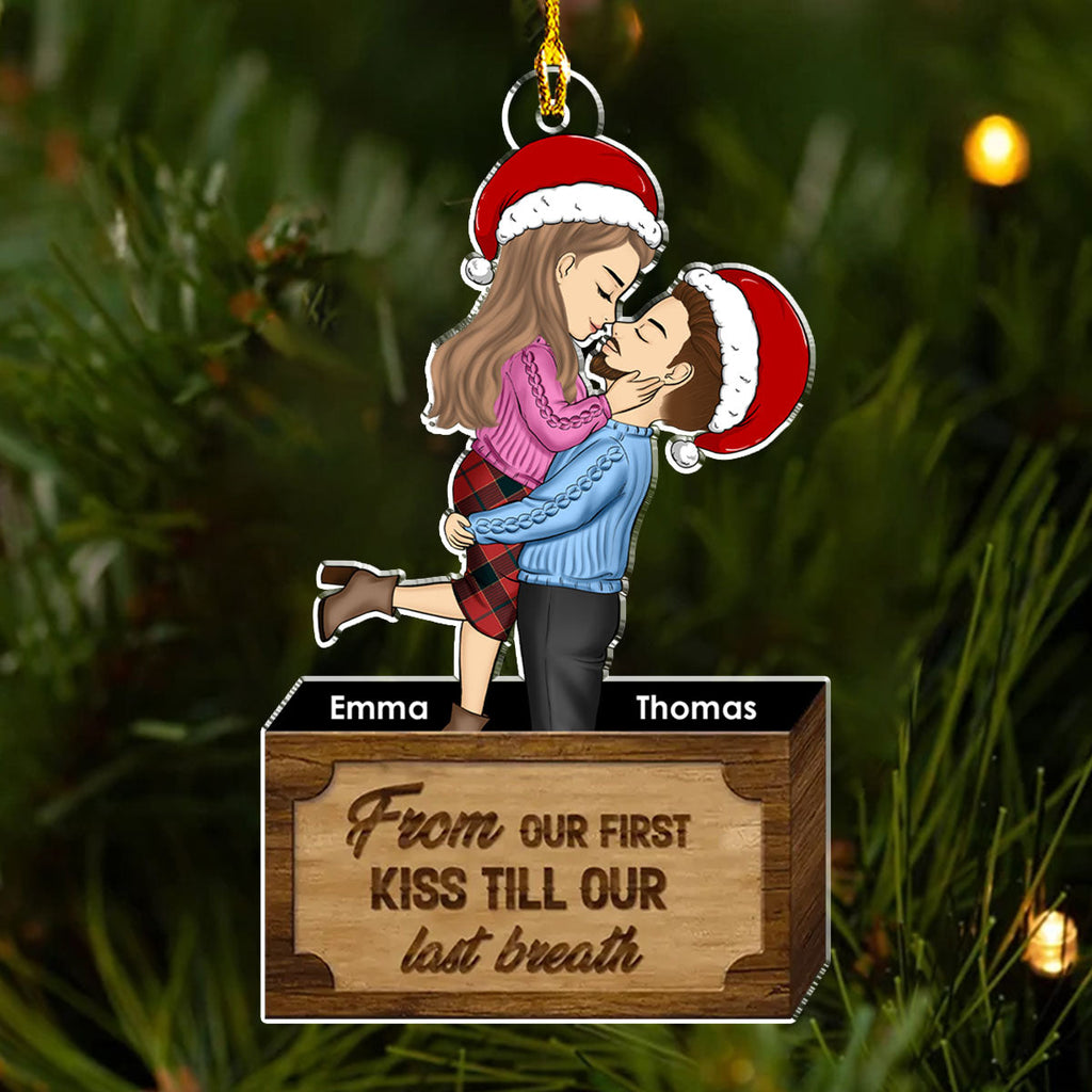 Custom Couple Christmas Ornament, Anniversary Gift •  For The Best Partner - Personalized Acrylic Ornament