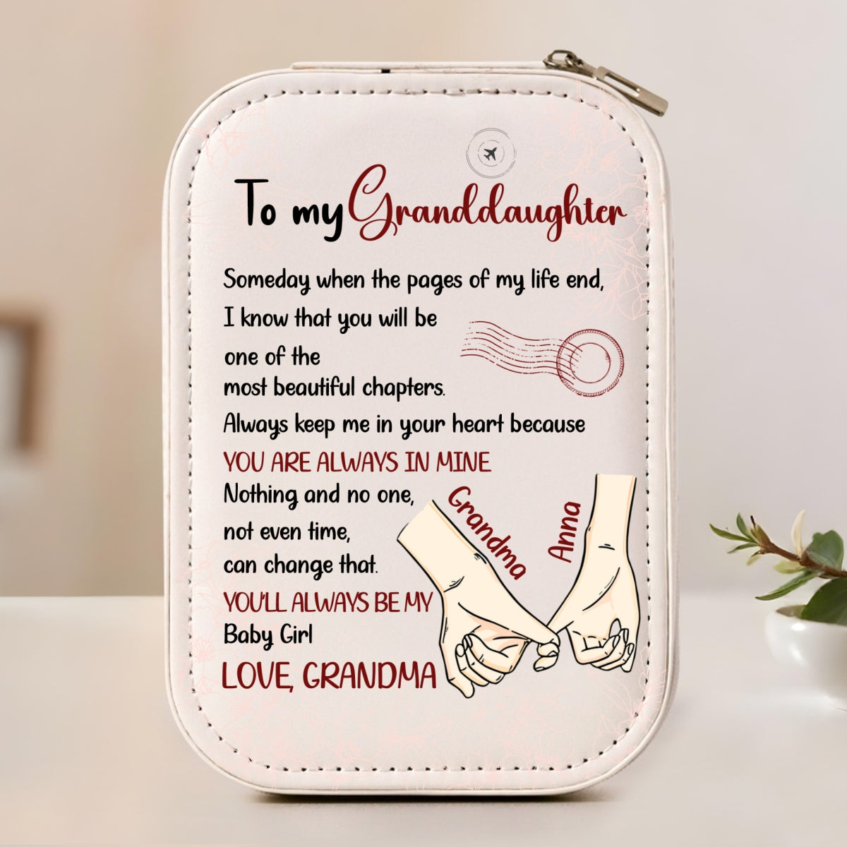 The Most Beautiful Chapters - Personalized Jewelry Box With LED Mirror