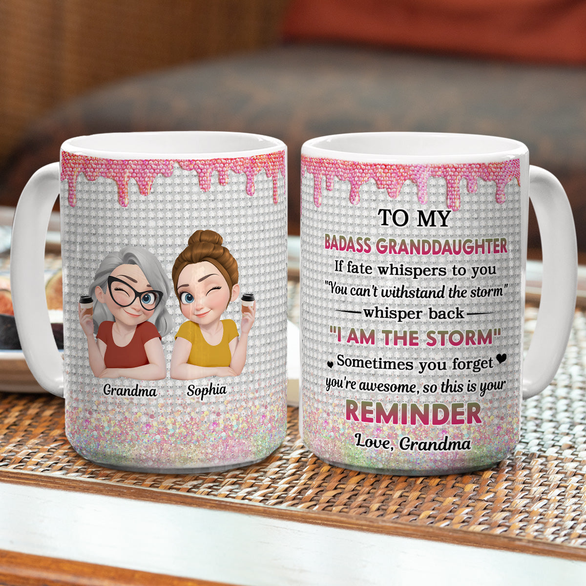 Custom Christmas & Birthday Gift for Daughter • Granddaughter Who Breaks Barriers - Personalized Coffee Mug