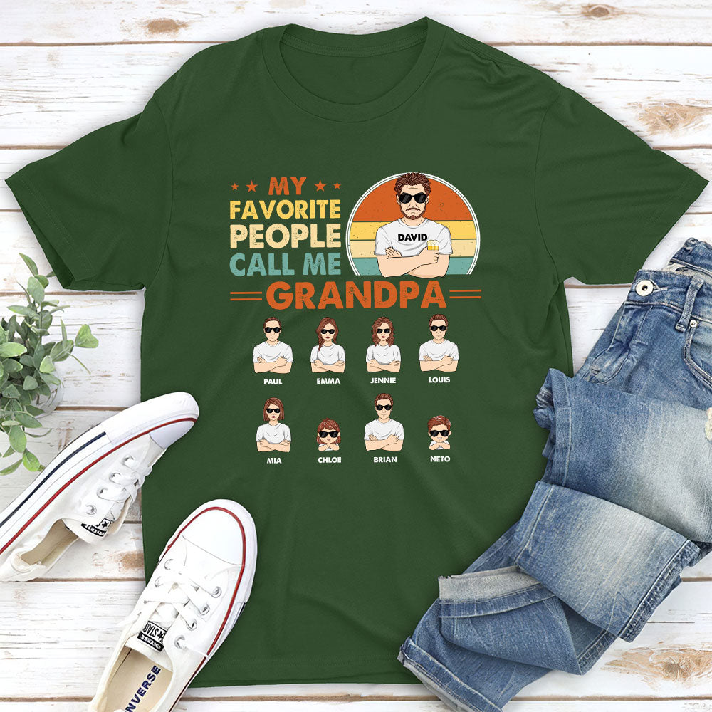 Custom Christmas & Birthday Gift for Dad, Grandpa • My Favorite People Call Me Daddy - Personalized Shirt
