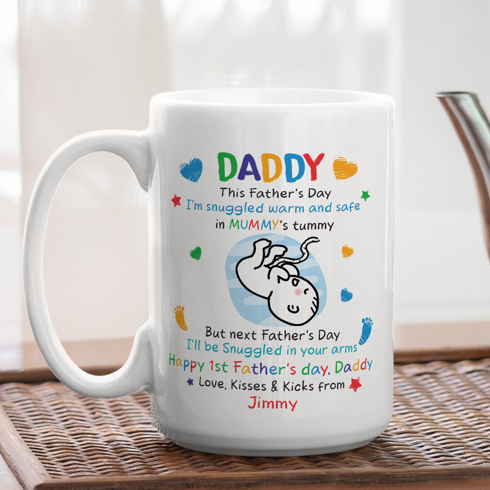 Custom First Father's Day, Christmas Gift for New Dad • First Father's Day - Personalized Coffee Mug