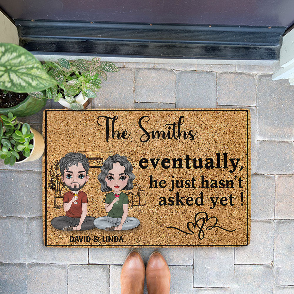 Eventually He Just - Personalized Doormat