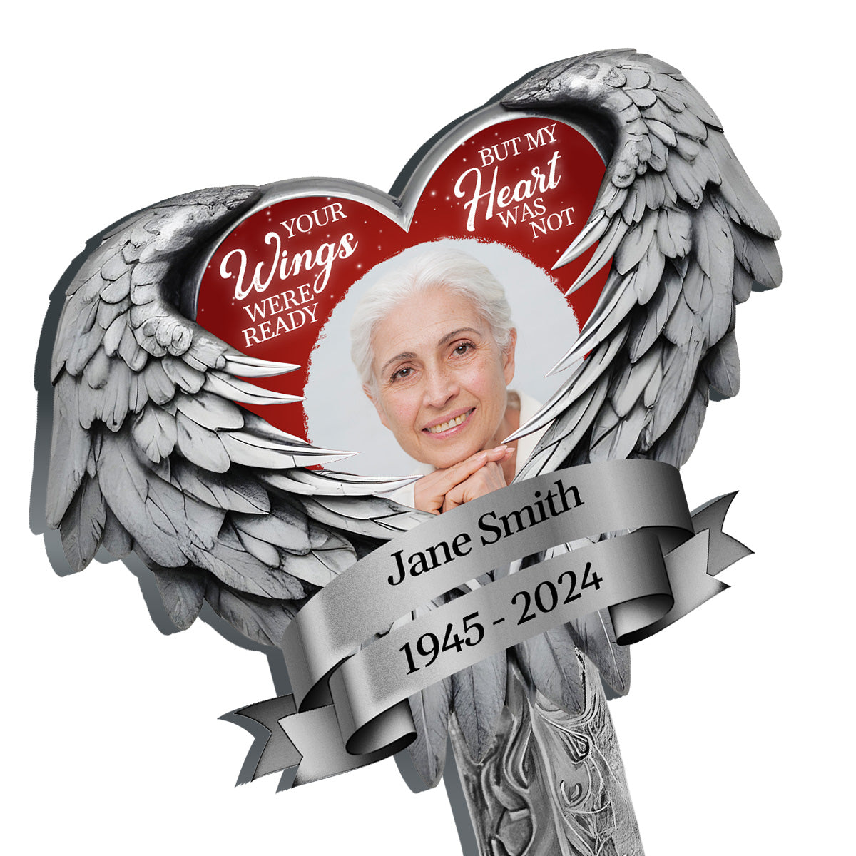 Your Wings Were Ready - Personalized Acrylic Garden Stake