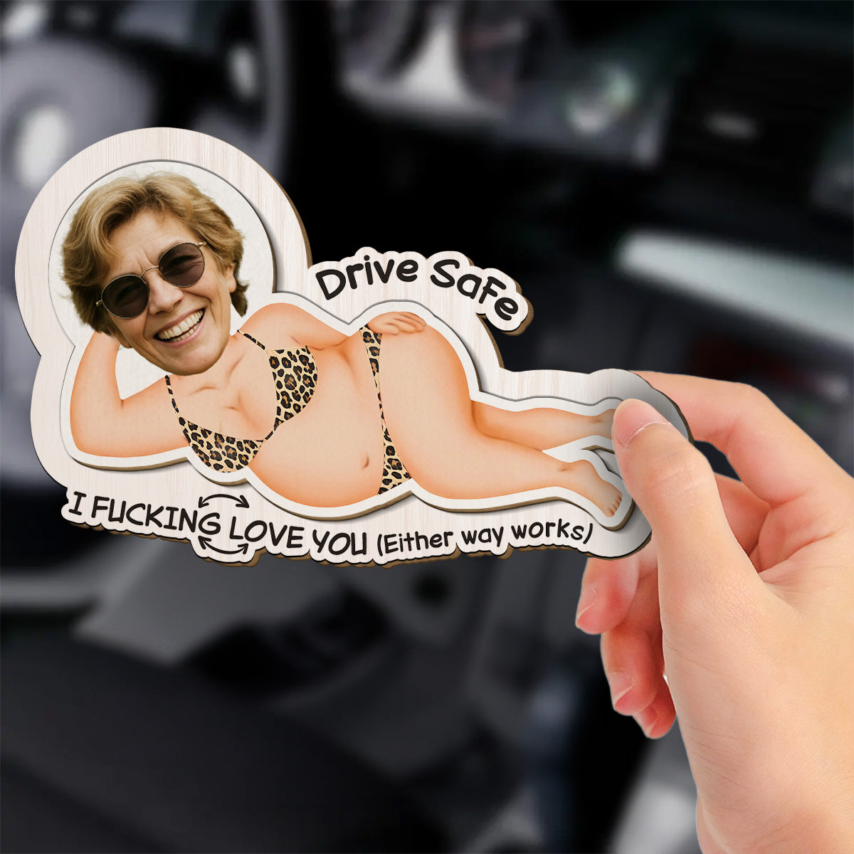 Drive Safe My Husband Wife - Personalized Car Visor Clip