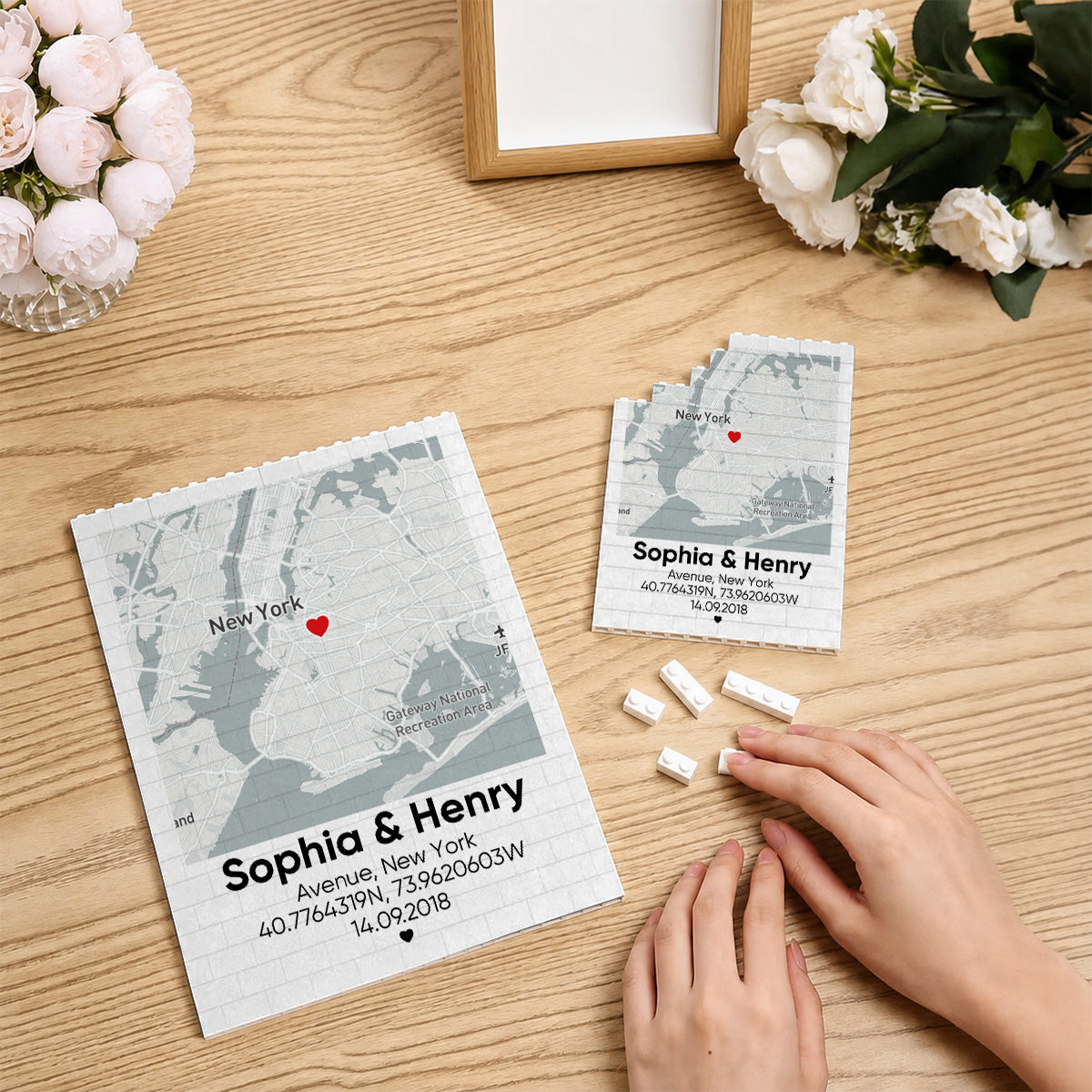 Every Journey Starts Together - Personalized Rectangle Building Brick Blocks