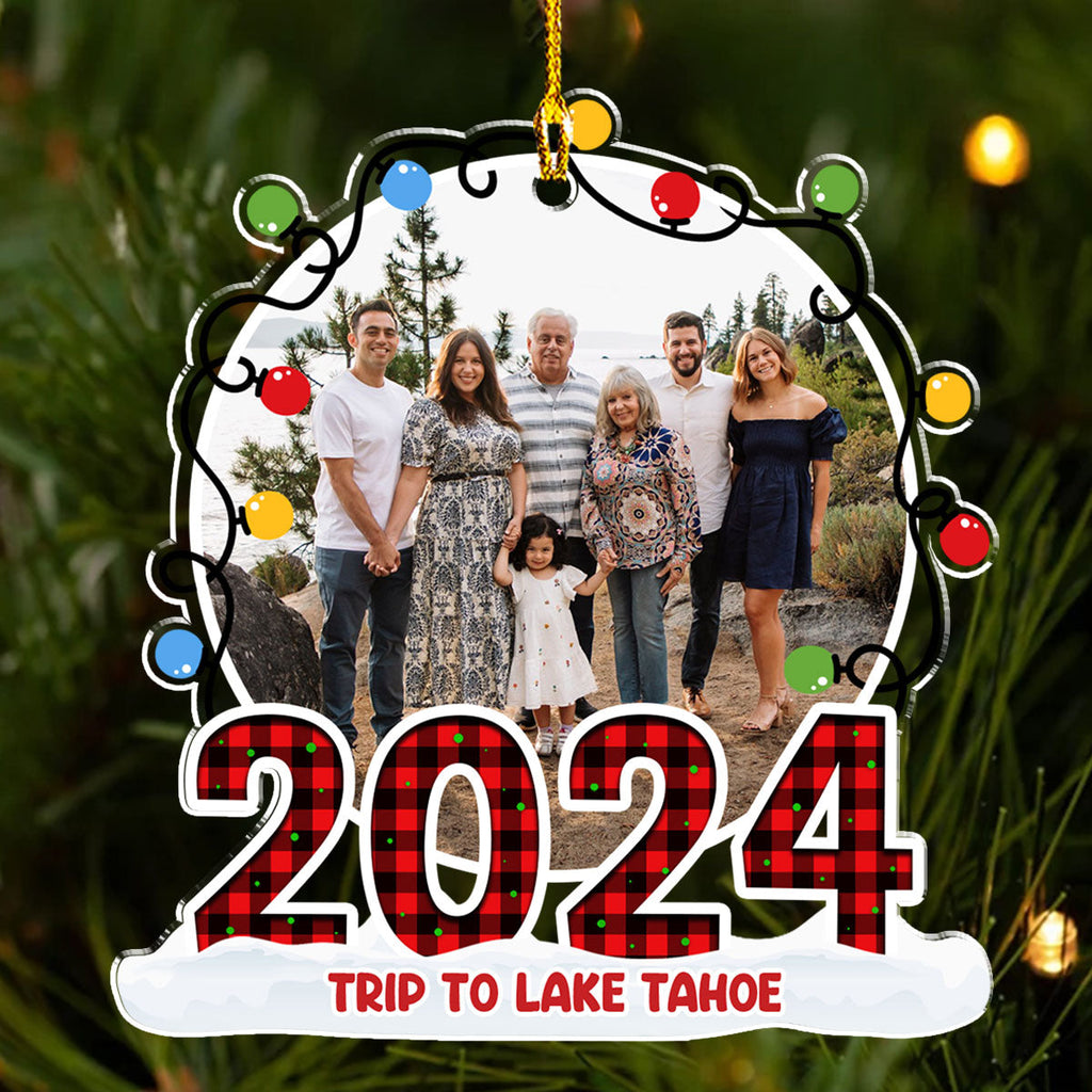 Custom Photo Family Ornament, Christmas Gift for Family Members • Best Memories - Personalized Acrylic Ornament