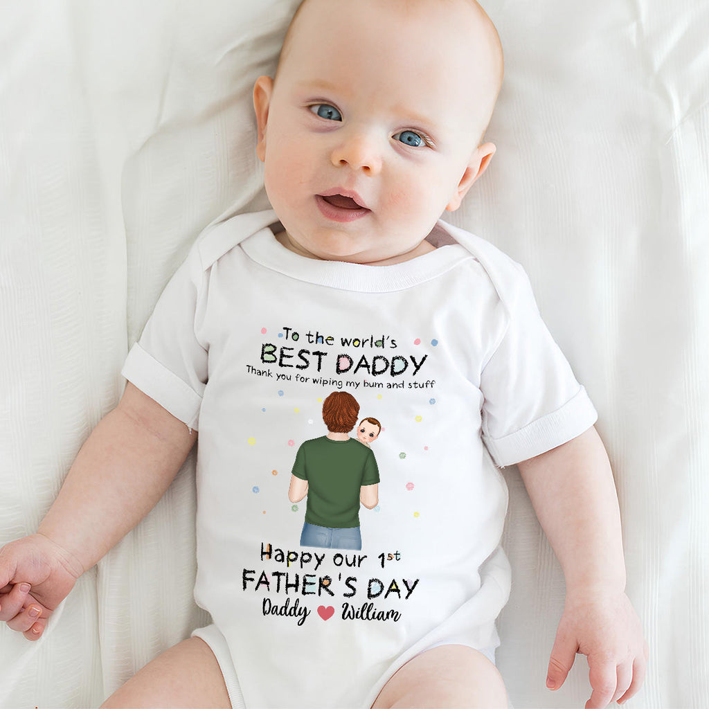 Wiping My Bum Version 2 - Personalized Baby Onesie