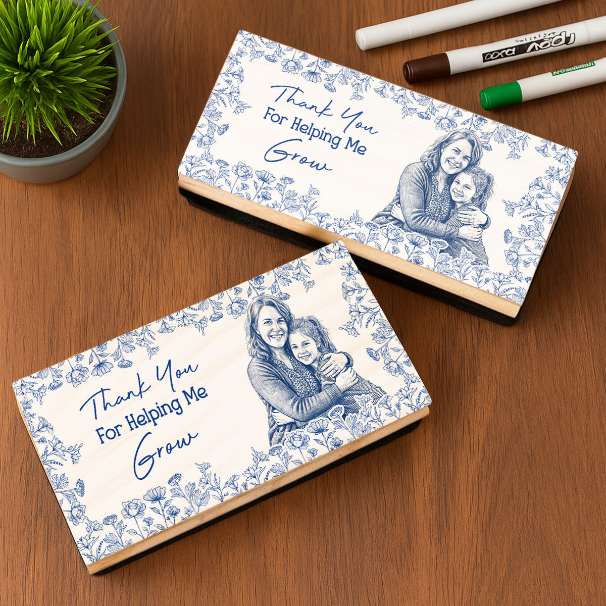 Thank You For Helping Me - Personalized Whiteboard Eraser