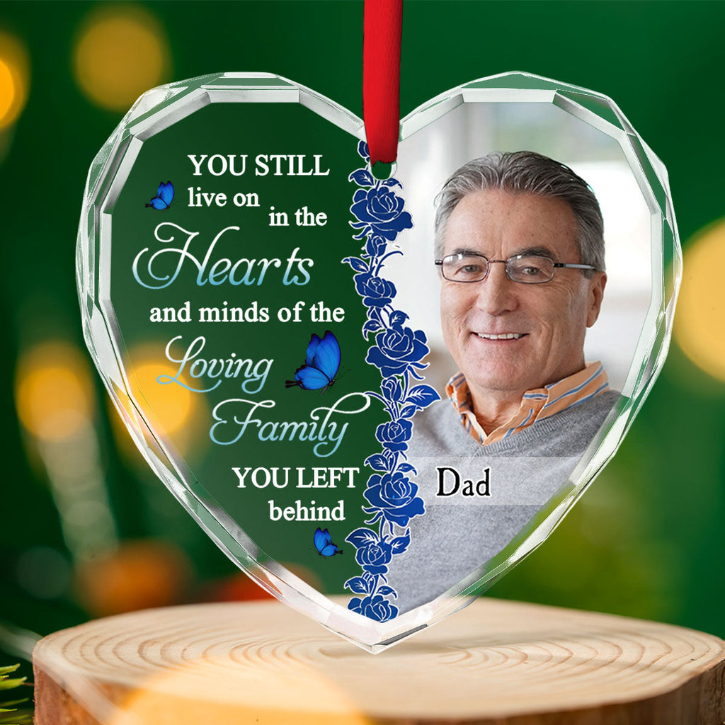 Custom Photo Memorial Christmas Ornament, Sympathy Keepsake • Missing You - Personalized Glass Ornament