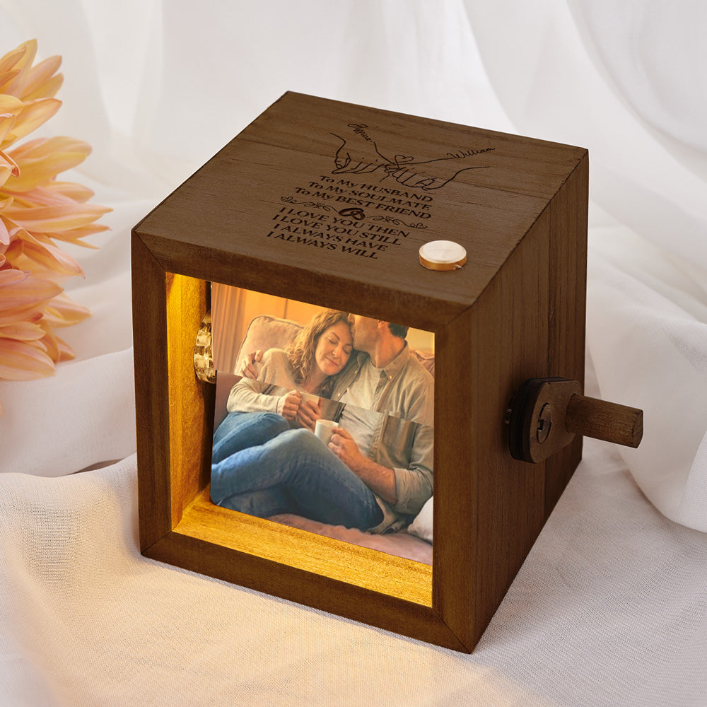 To My Husband Soulmate Best Friend - Personalized Photo Flipbook Animation Box