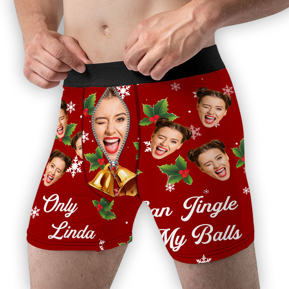 Her Balls - Personalized Photo Men's Boxer Briefs